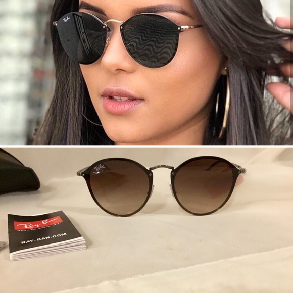 Ray Ban Blaze Round Brown | Poshmark